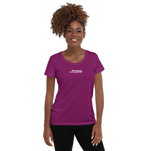 Sport-T-Shirt für Damen Aubergine