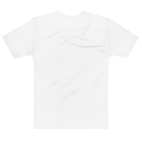 Herren-T-Shirt in weiß mit blau - JUST4YOU - Fitness Style