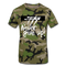 Just never give up Arme T-Shirt - Grün camouflage